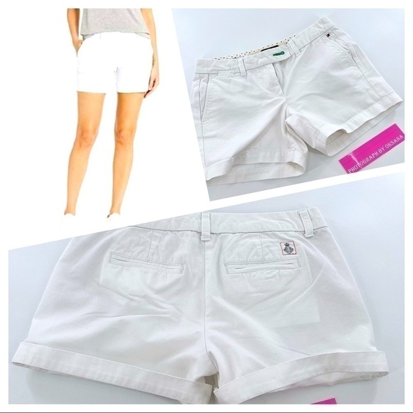 Tommy Hilfiger Women's Chino Short, White 100% Cotton size 2 - Picture 1 of 12